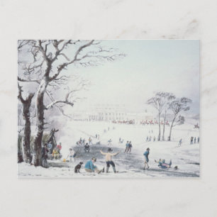 View of Buckingham House, James Park in Winter Postcard