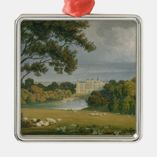 View of Burghley House, seat of the Marquis of Exe Metal Ornament