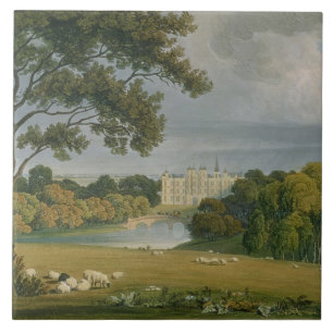 View of Burghley House, seat of the Marquis of Exe Tile
