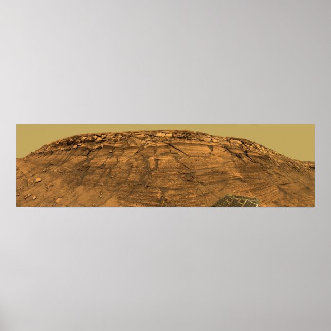 View of Burns Cliff on Mars Poster (Front)