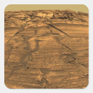 View of Burns Cliff on Mars Square Sticker