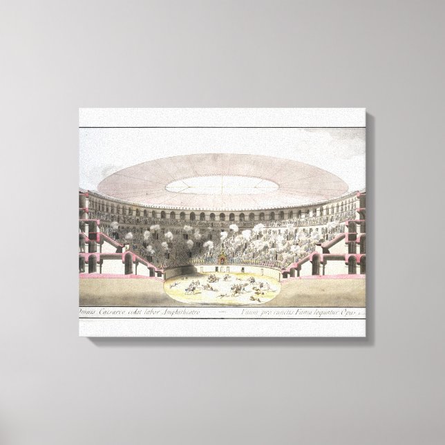 View of Caesar's Amphitheatre (colour litho) Canvas Print (Front)