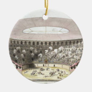 View of Caesar's Amphitheatre (colour litho) Ceramic Ornament