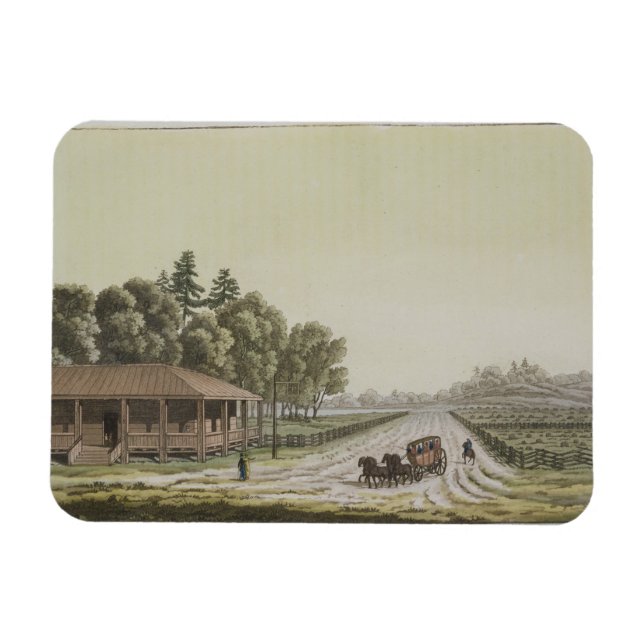 View of Capitol Hill, Washington (colour engraving Magnet (Horizontal)