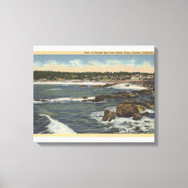 View of Carmel Bay from Scenic Drive Canvas Print (Front)