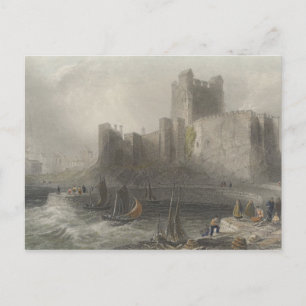 View of Carrifergus Castle Postcard