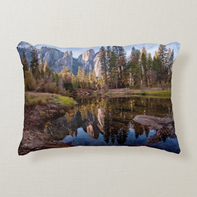 View of Cathedral Peaks Accent Pillow (Front)