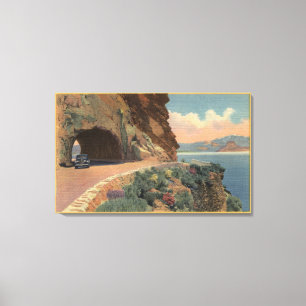 View of Cave Rock Tunnel from Hwy Canvas Print