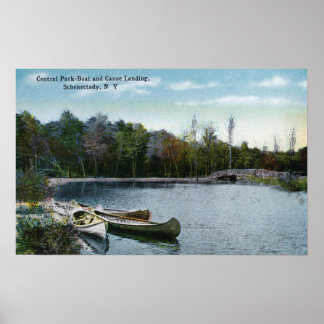View of Central Park Boat & Canoe Landing Poster