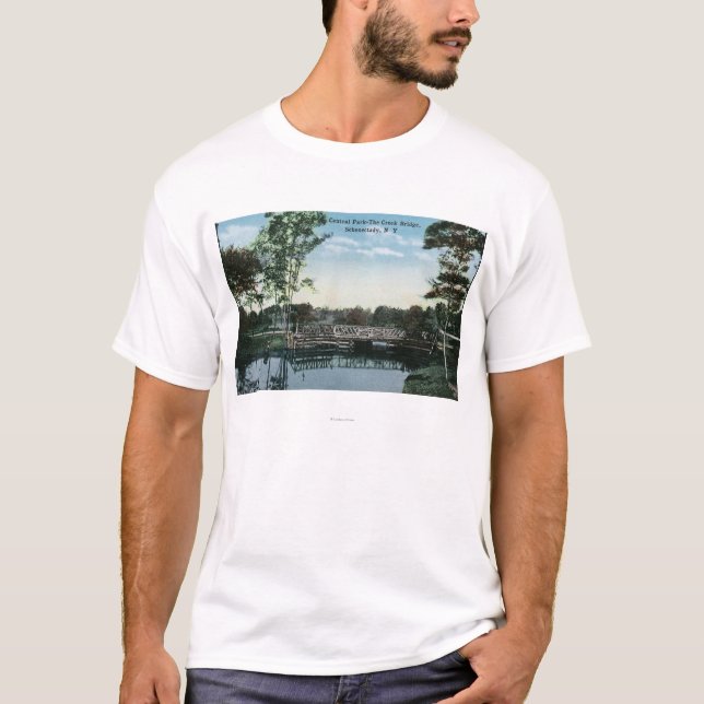 View of Central Park Creek Bridge T-Shirt (Front)