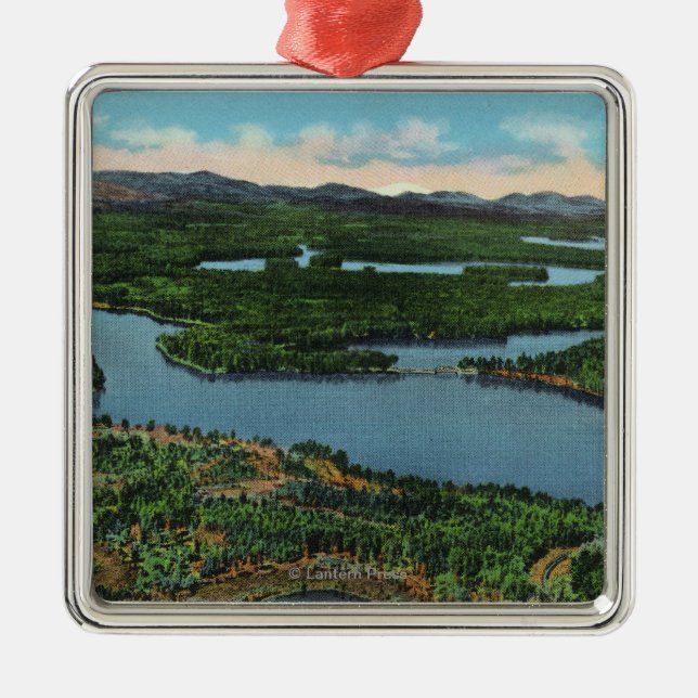 View of Chapel Pond Road near Keene Valley Metal Ornament (Front)