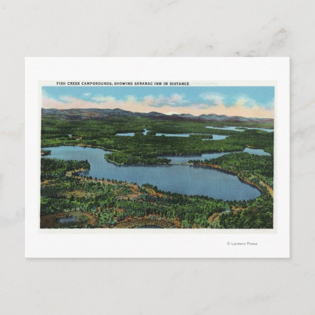 View of Chapel Pond Road near Keene Valley Postcard (Front)
