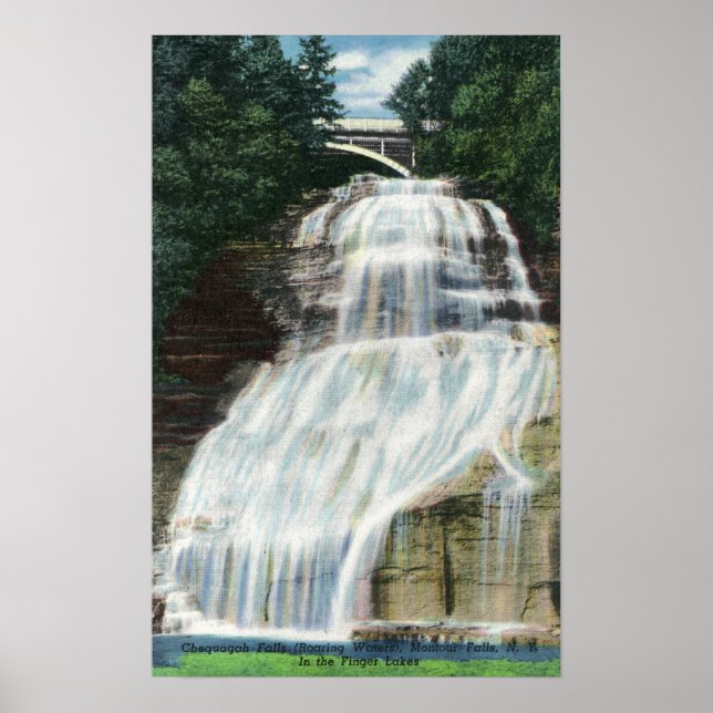 View of Chequagah Falls Poster (Front)