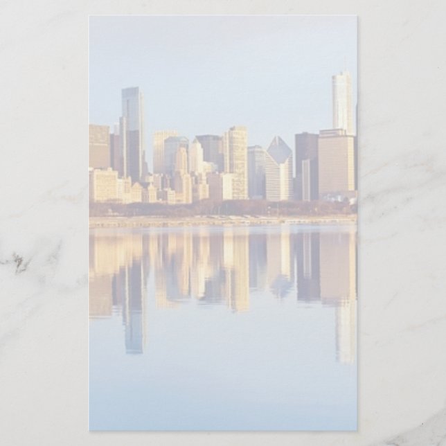View of Chicago skyline with reflection (Front)