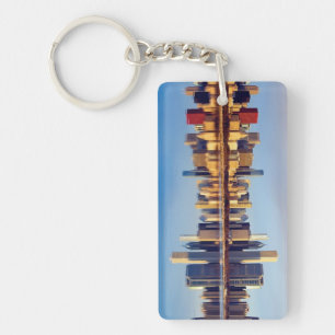 View of Chicago skyline with reflection Keychain