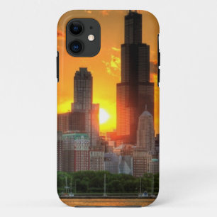 View of Chicago's skyline from Adler iPhone 11 Case
