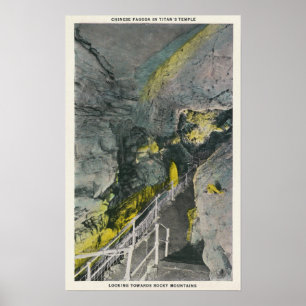 View of Chinese Pagoda in Titan's Temple Poster