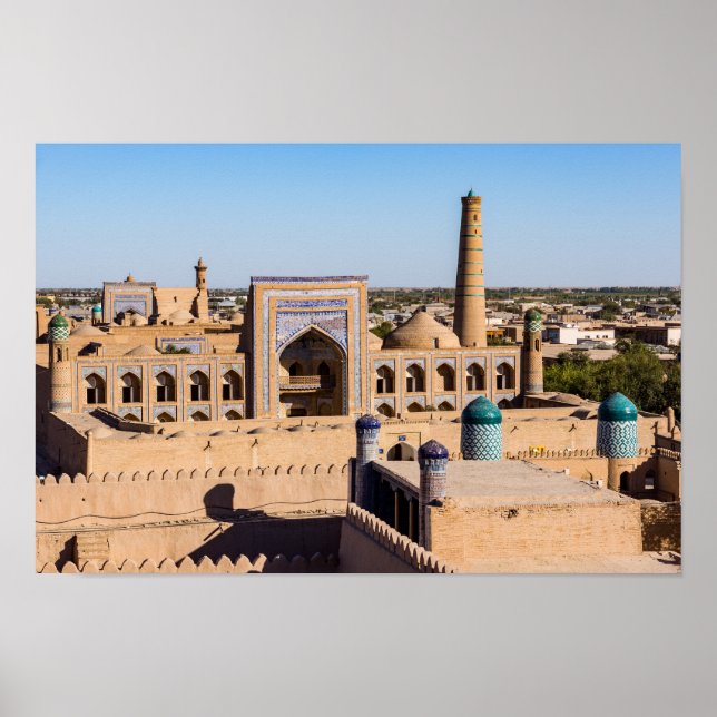 View of Citadel Kunya-ark - Khiva, Uzbekistan Poster (Front)
