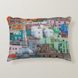 View of city buildings decorative pillow