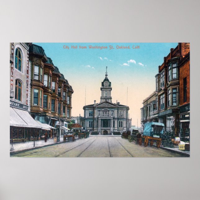 View of City Hall Bldg from Washington St Poster (Front)