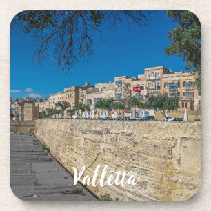 View of city wall and harbour in Valletta Coaster