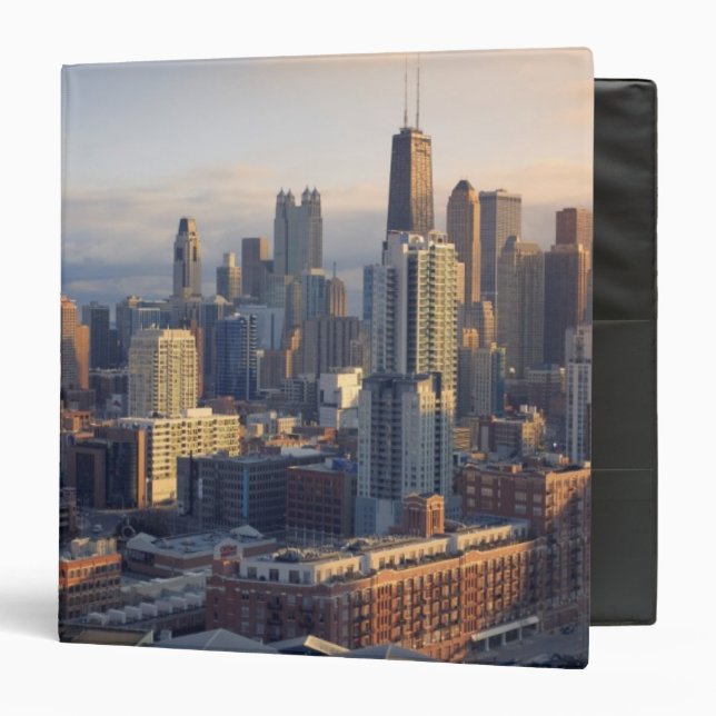 View of cityscape with fantastic light binder (Front/Inside)