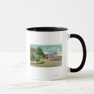 View of Coles Hill and Plymouth Rock Portico Mug