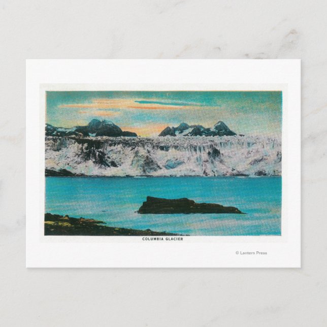 View of Columbia Glacier, Alaska Postcard (Front)