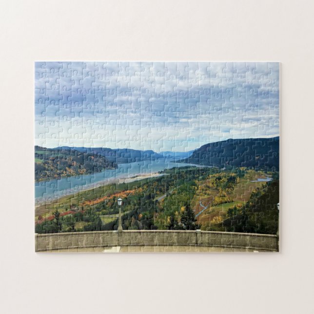 View of Columbia River, Columbia River Gorge, OR Jigsaw Puzzle (Horizontal)