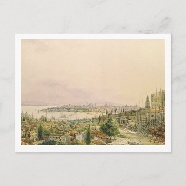 View of Constantinople from Pera Postcard (Front)