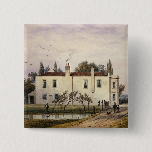 View of Copenhagen House, 1853 2 Inch Square Button (Front)