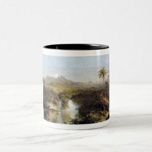 View of Cotopaxi, Ecuador, Frederick Edwin Church Two-Tone Coffee Mug
