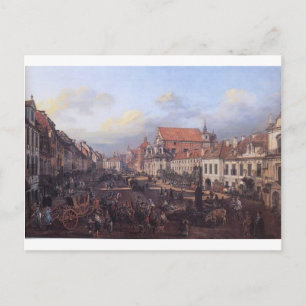 View of Cracow Suburb leading to the Castle Square Postcard