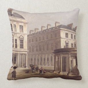 View of Cross Bath, Bath Street, from 'Bath Illust Throw Pillow
