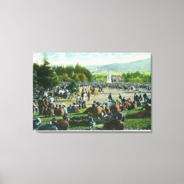 View of Crowds at Golden Gate Park in December Canvas Print (Front)
