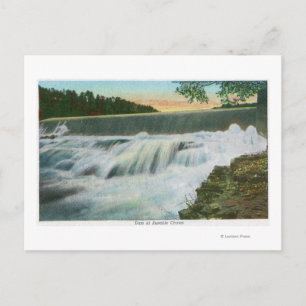 View of Dam at Ausable Chasm Postcard