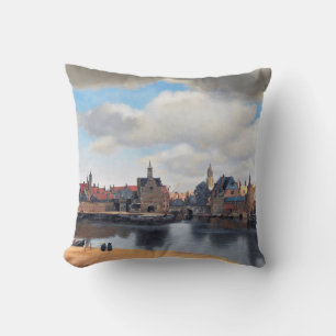 View of Delft, Johannes Vermeer, 1659-1660 Throw Pillow