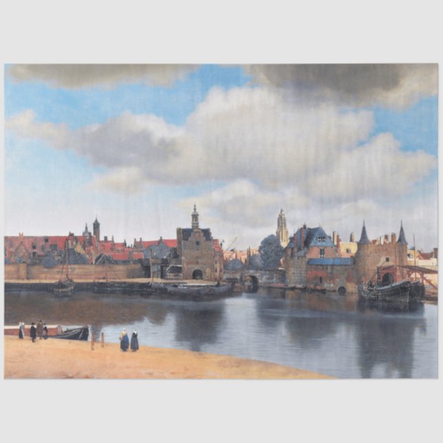 View of Delft, Johannes Vermeer, 1659-1660 Tissue Paper (Front)