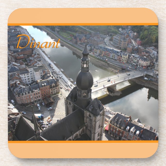 View of Dinant and River Meuse, Belgium Coaster (Front)
