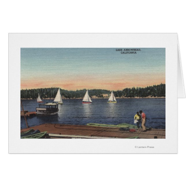 View of Dock, Lake, & Sailboats (Front Horizontal)