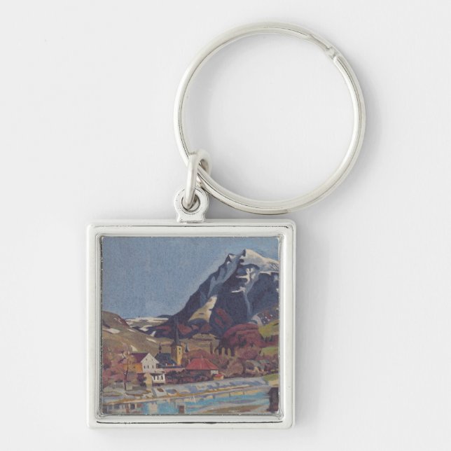 View of Dolný Kubín by Arnold Peter Weisz Keychain (Front)