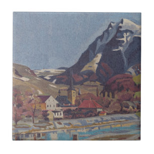 View of Dolný Kubín by Arnold Peter Weisz Tile