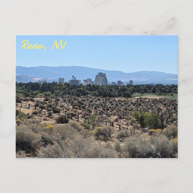 View of Downtown Reno, Nevada  Postcard (Front)