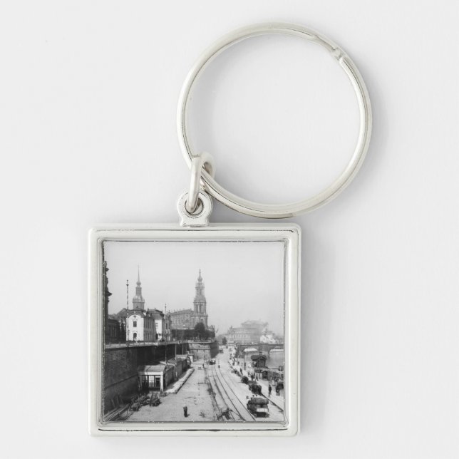 View of Dresden from the Bruehlsche Terrasse Keychain (Front)