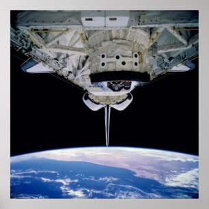 View of Earth from Space Shuttle Atlantis Poster