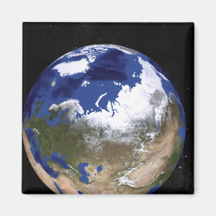 View of Earth showing the Arctic region Magnet