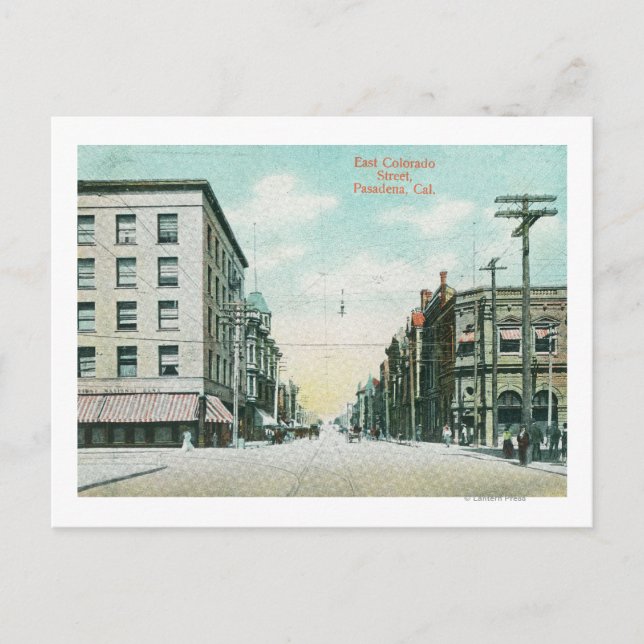 View of East Colorado Street Postcard (Front)