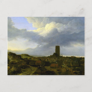 View of egmond by Jacob Ruisdael Postcard