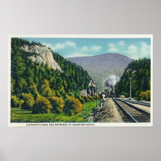 View of Elephant's Head & Crawford Notch Entranc Poster (Front)