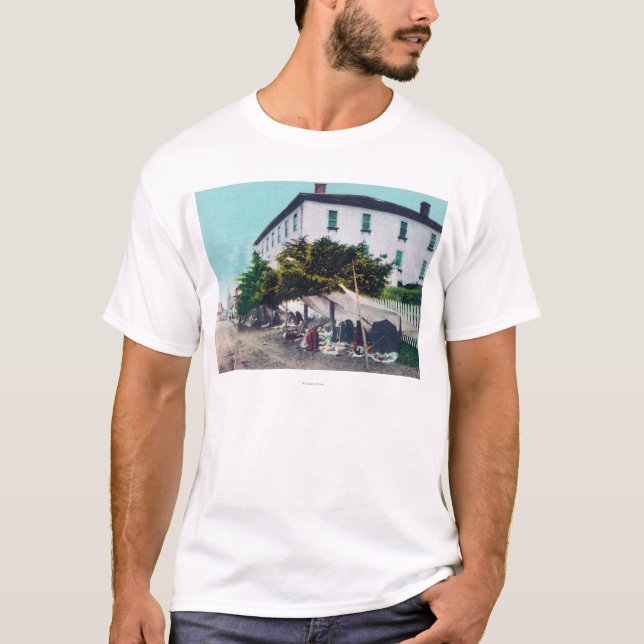 View of Eskimo Curio VendersSitka, AK T-Shirt (Front)